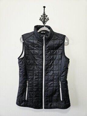 Cutter & Buck Rainier Primaloft Quilted Puffer Vest Size L Black